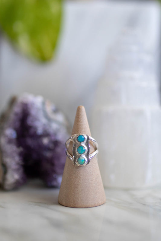 Opal Wave Ring - Size 4.25