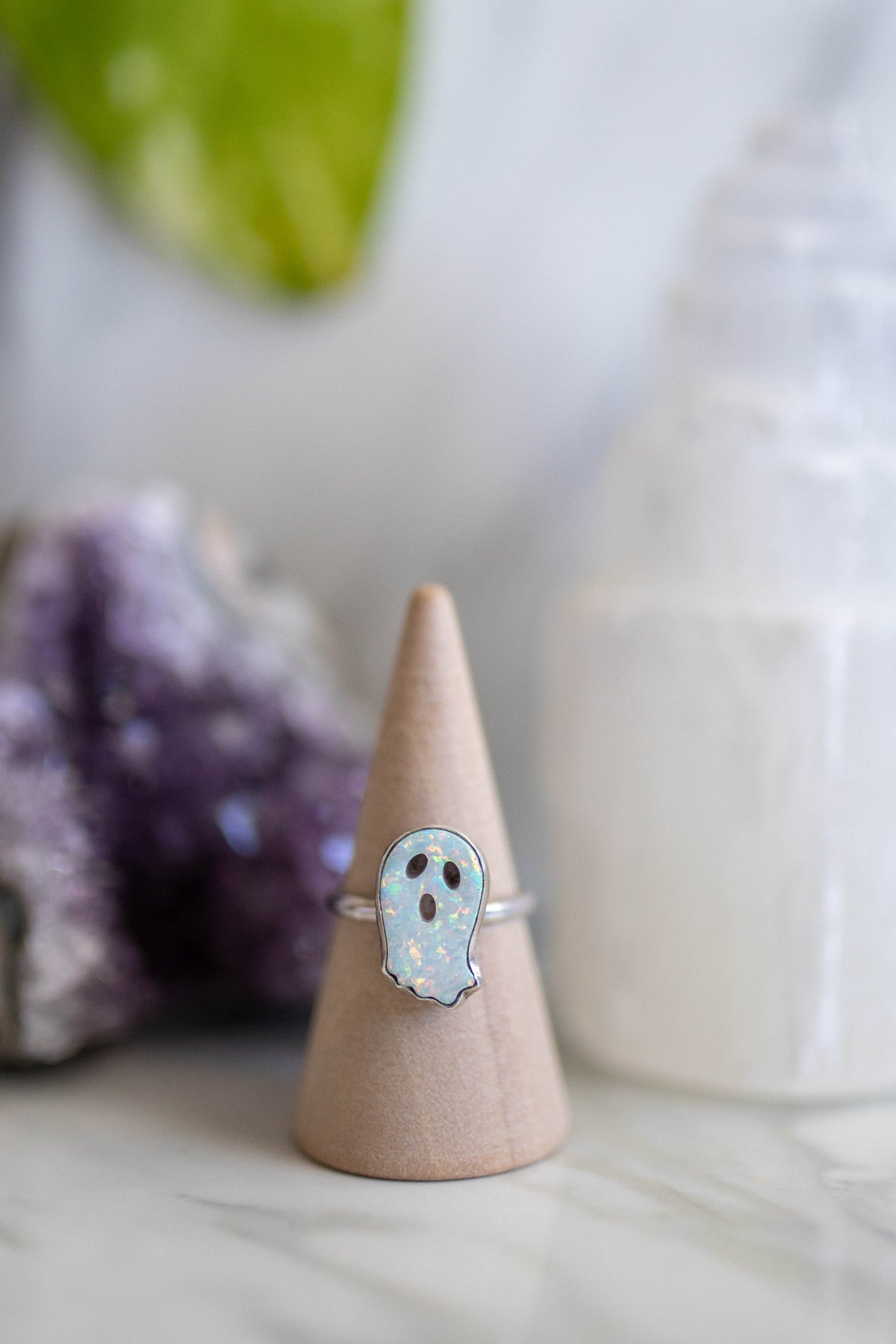 Opal Ghosty Ring - Size 6