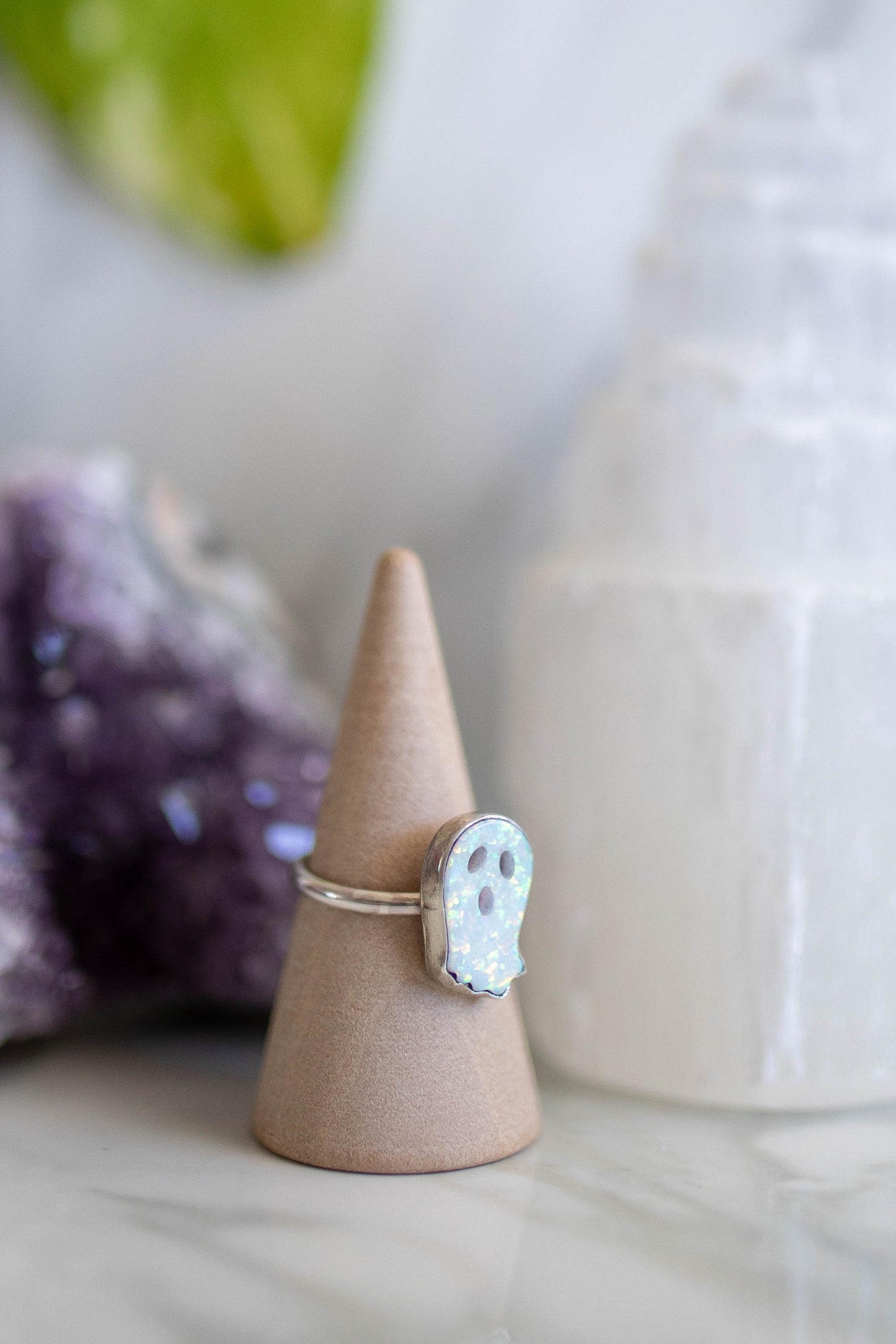 Opal Ghosty Ring - Size 6