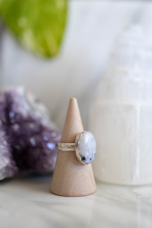 Rainbow Moonstone Ring - Size 5