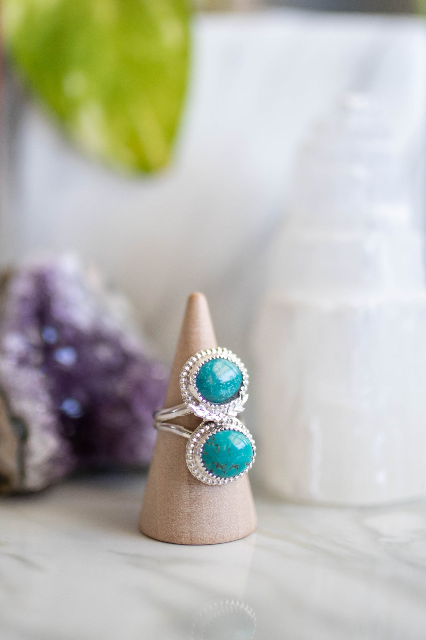 Turquoise Rose Ring - Size 6