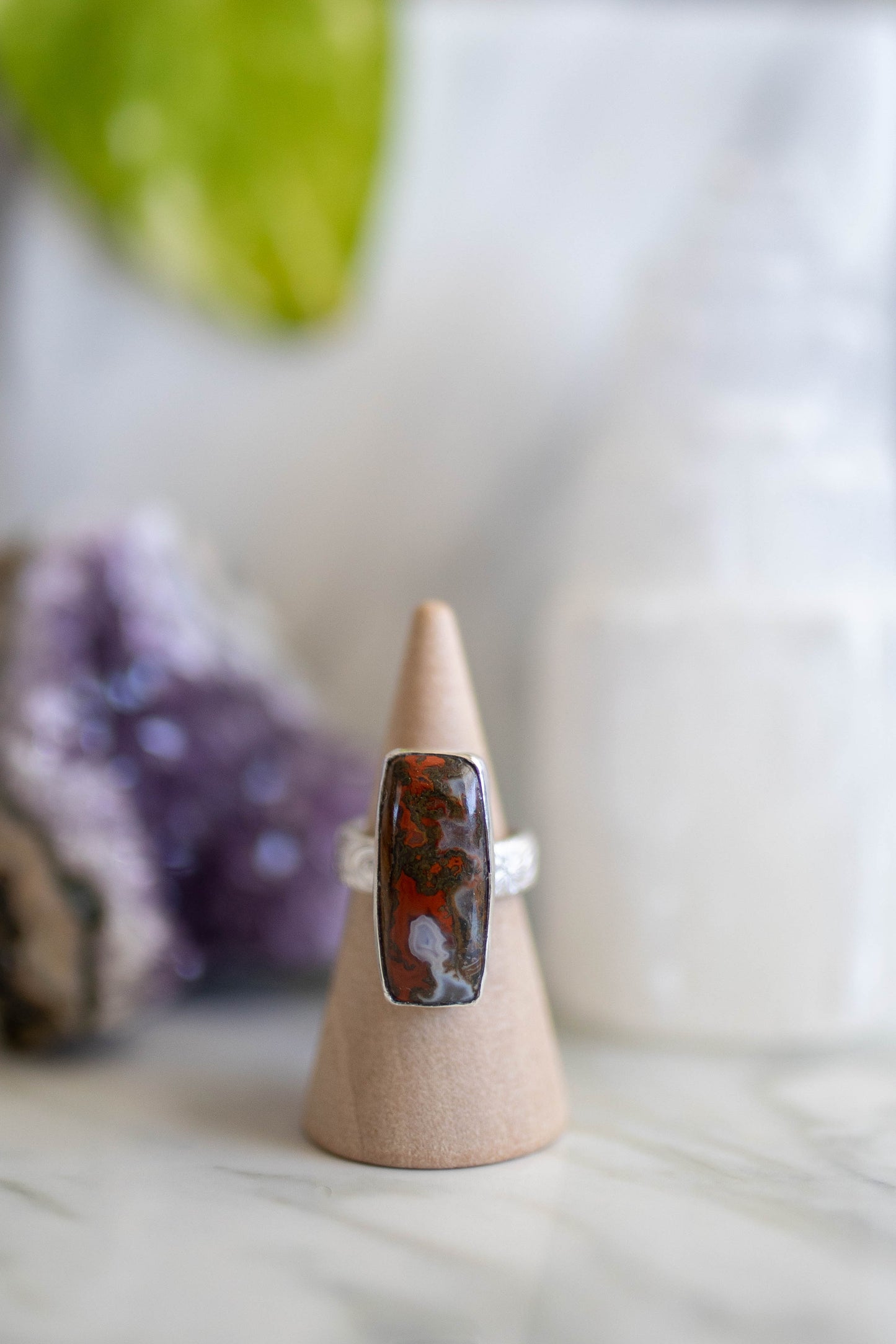 Moroccan Agate Ring - Size 4.25