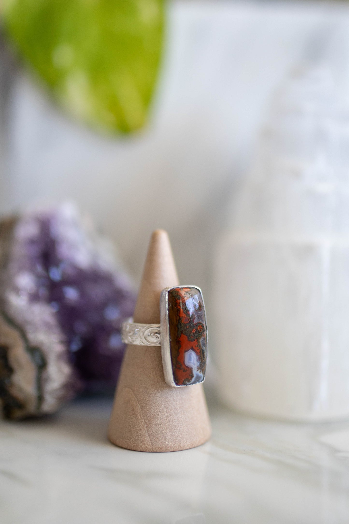 Moroccan Agate Ring - Size 4.25