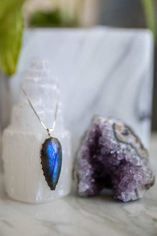 Large Labradorite Necklace Pendant