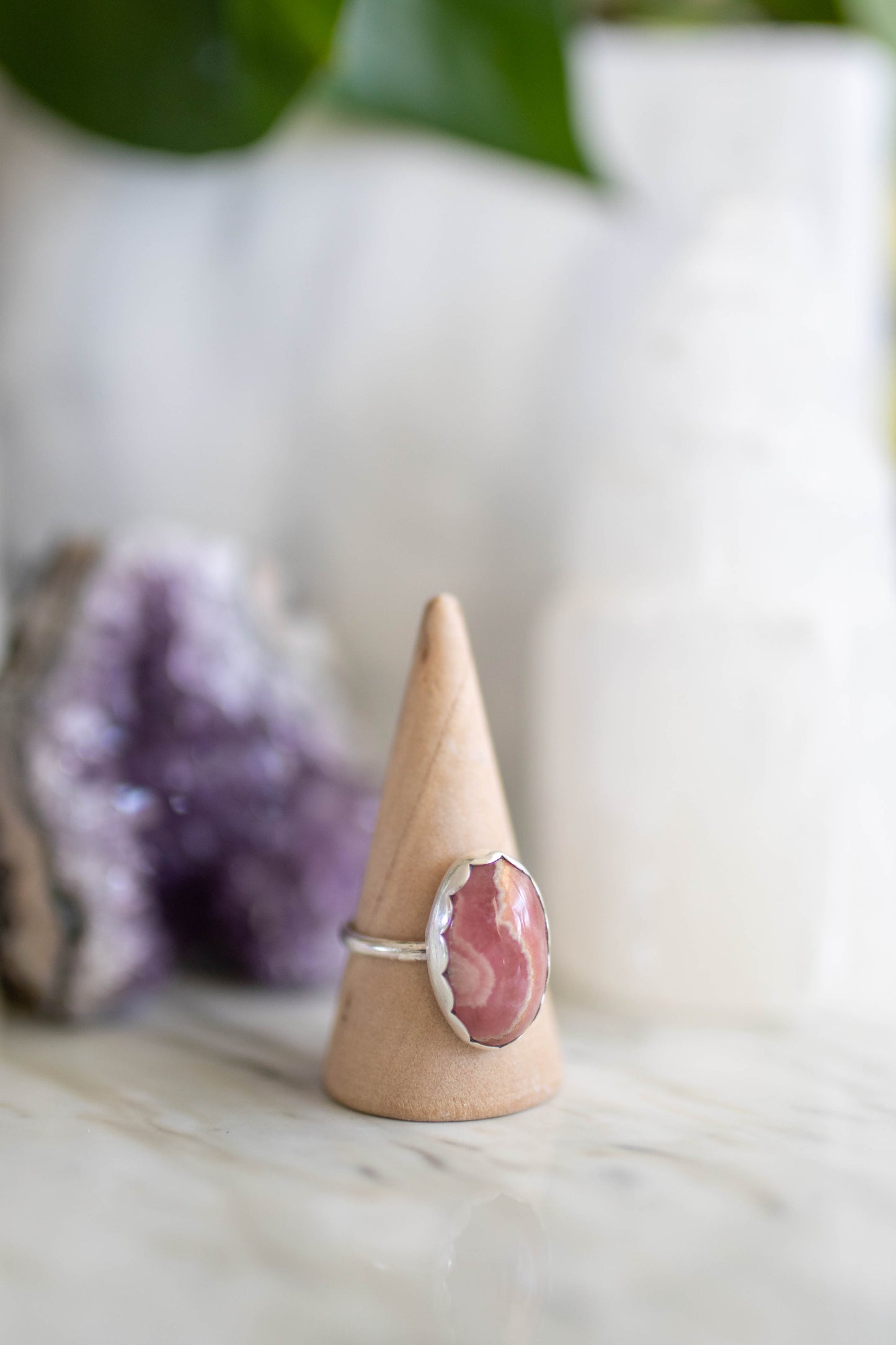 Rhodochrosite Ring - Size 8.25