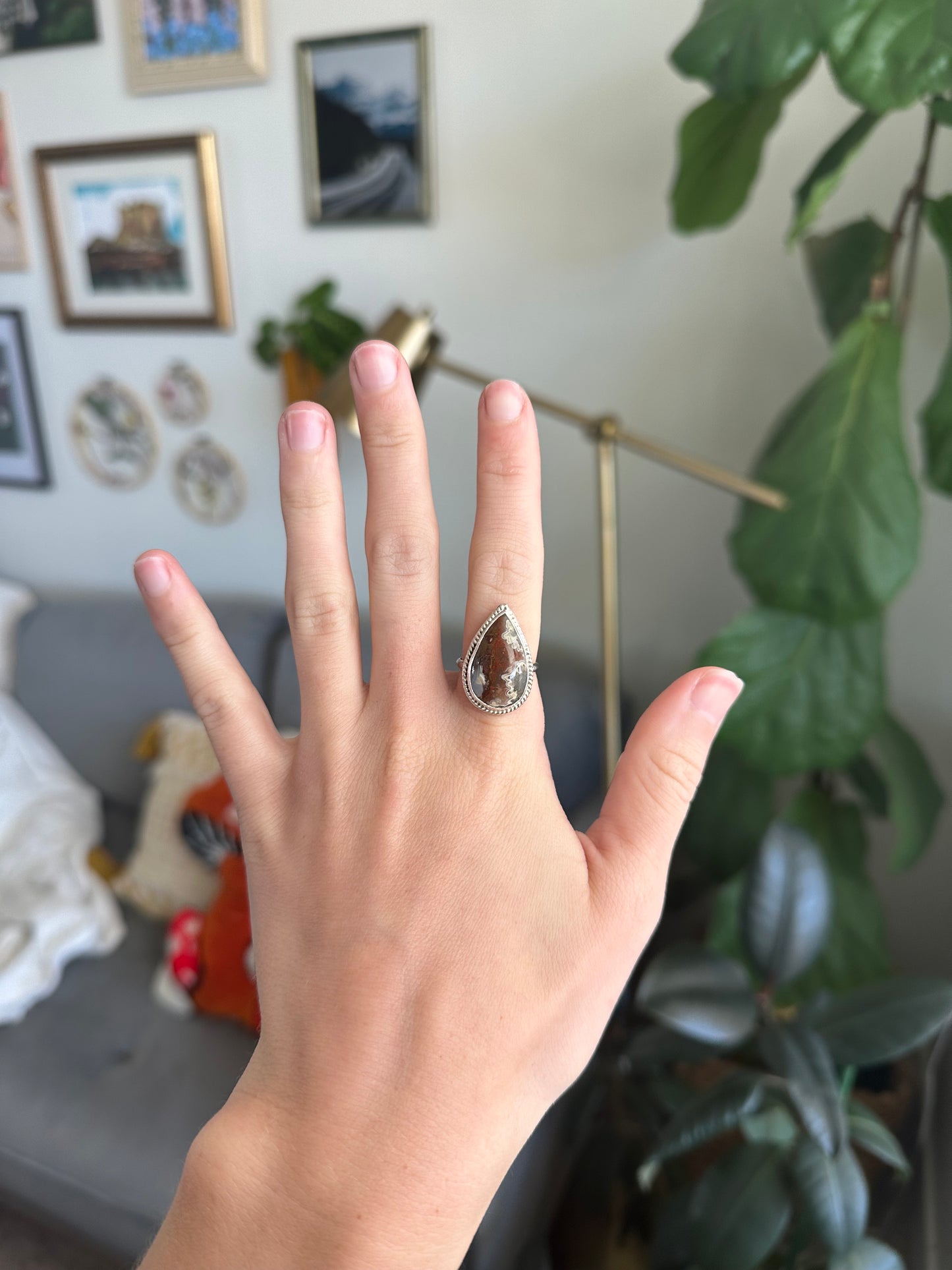 Crazy Lace Agate Ring - Size 6.5