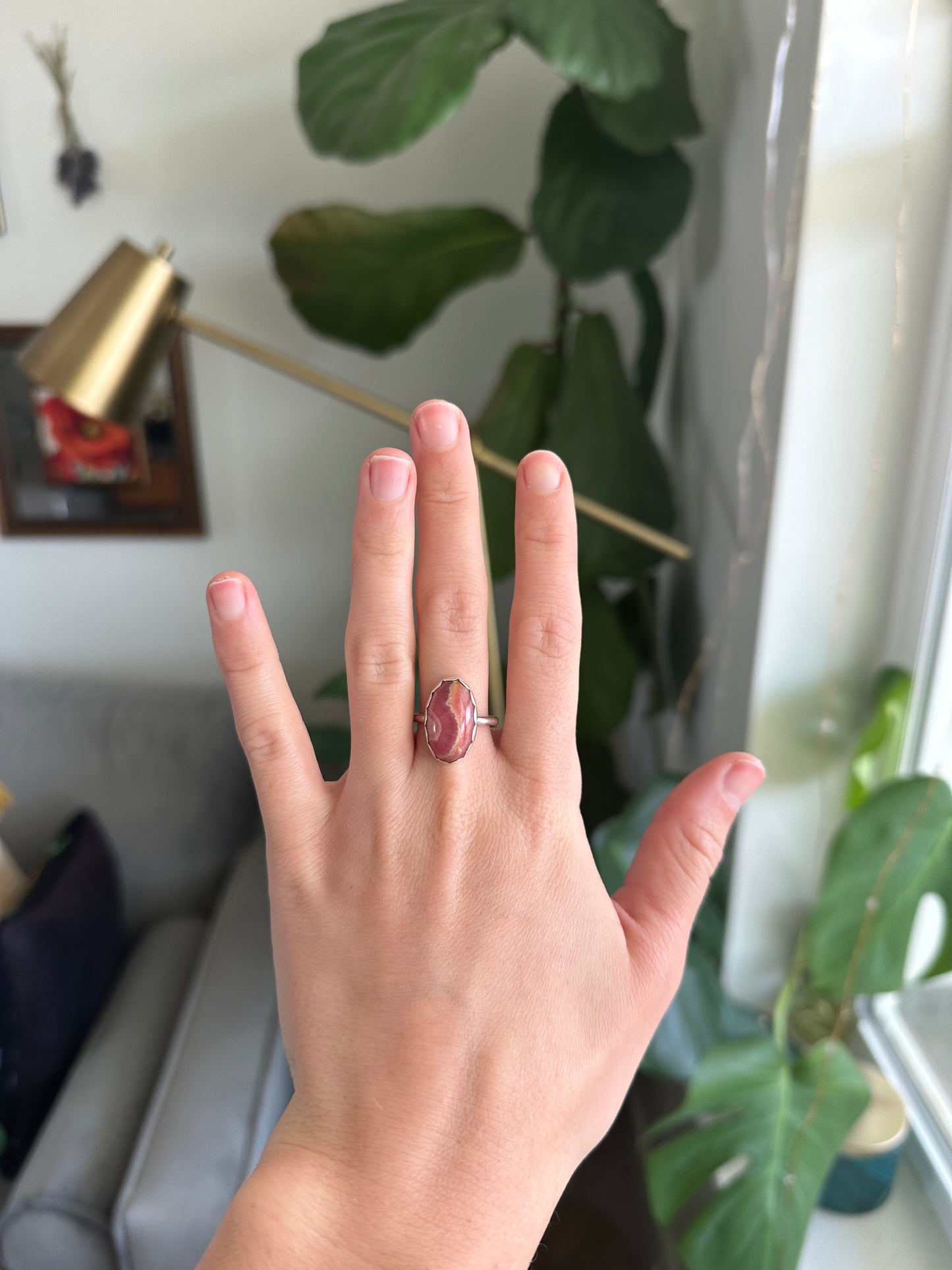 Rhodochrosite Ring - Size 8.25